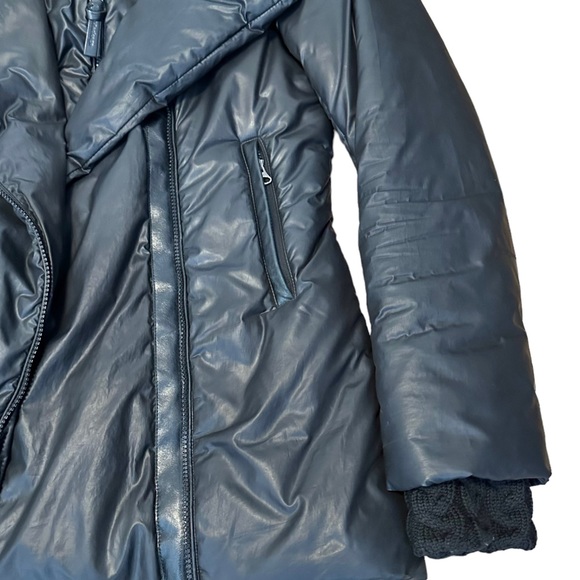 SOLD:Mackage Women's Down Kay Knit Collar Puffer Jacket - Black, S - Picture 4 of 13